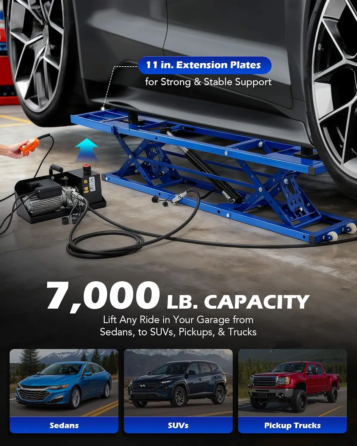 오리온 모터 테크 휴대용 차량 리프트, 7000lb 용 - Heavy Equipment Jack 리뷰 및 가격