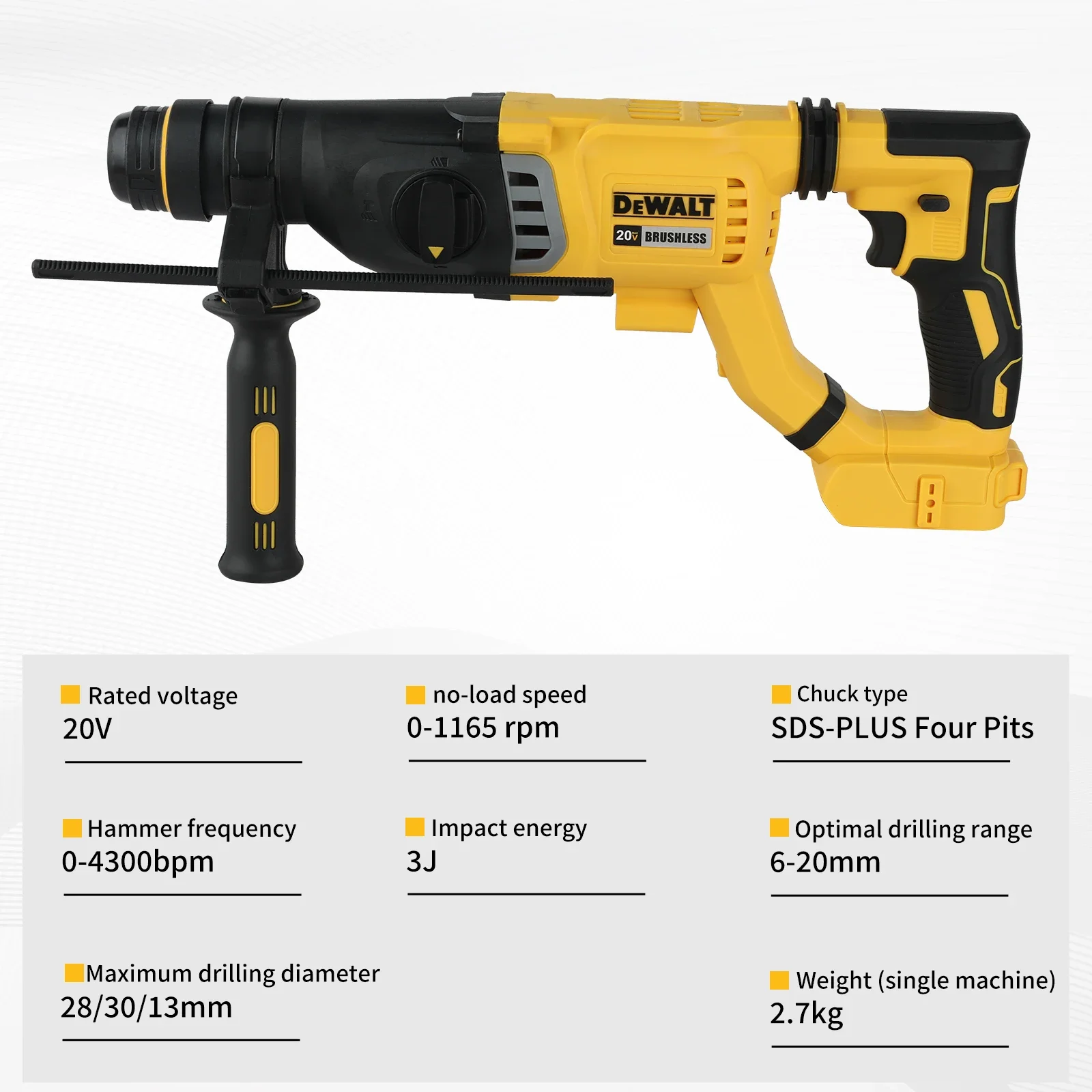 핫세일 DEWALT 20V 브러시리스 무선 SDS 로터 - Concrete Breaker Demolition 리뷰 및 가격